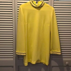 Vintage- yellow embroidered dress